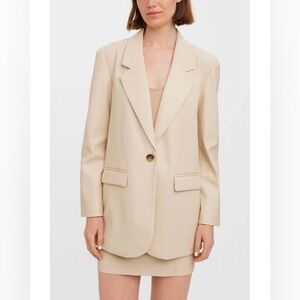 Vero Moda VM OLIVIA Faux Leather BLAZER, Sz L